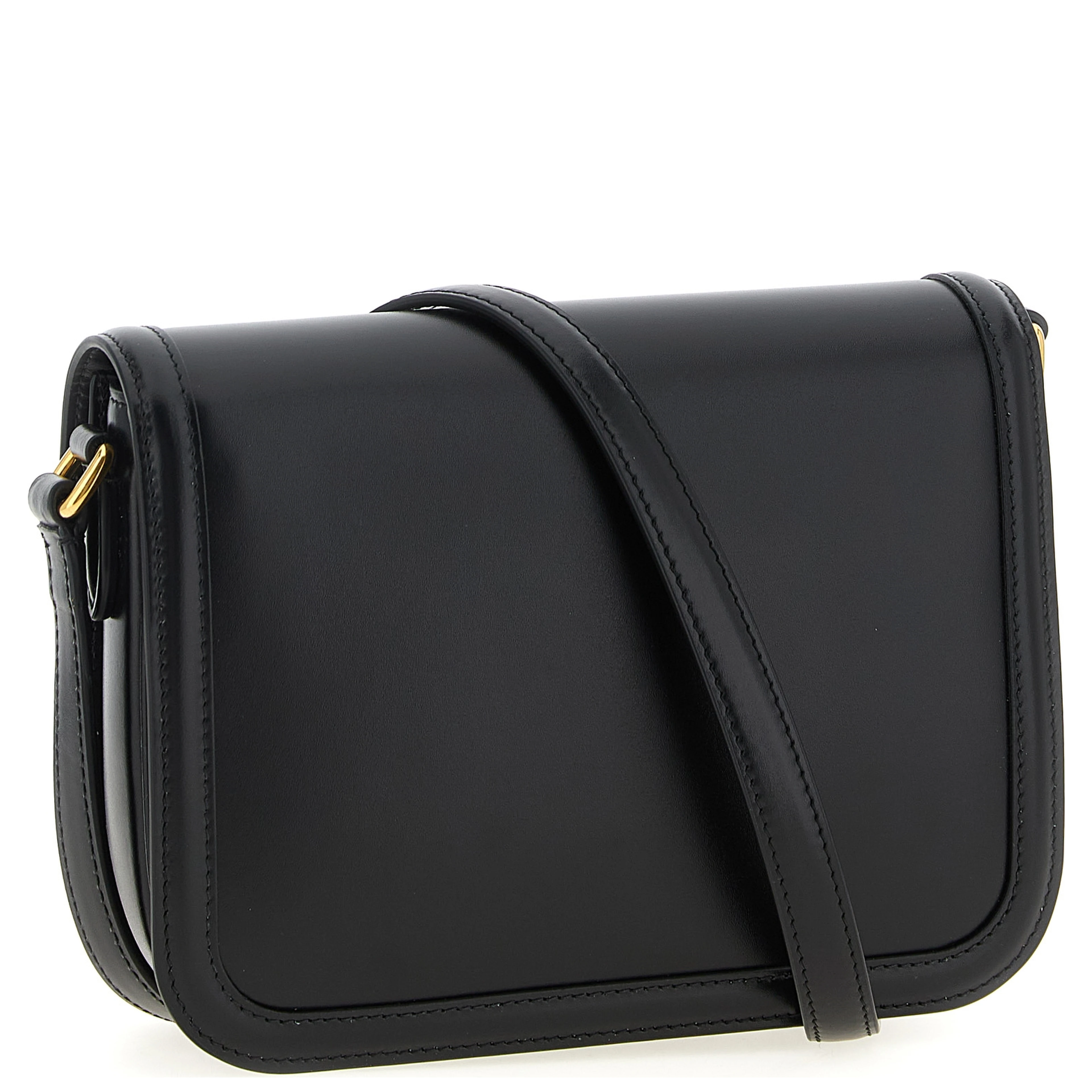 Black Calfskin Crossbody Bag
