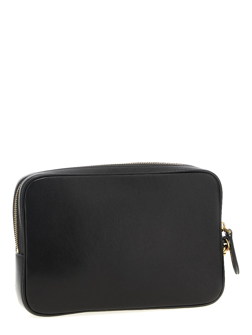 Multicolor Lamb Leather Clutch Bag