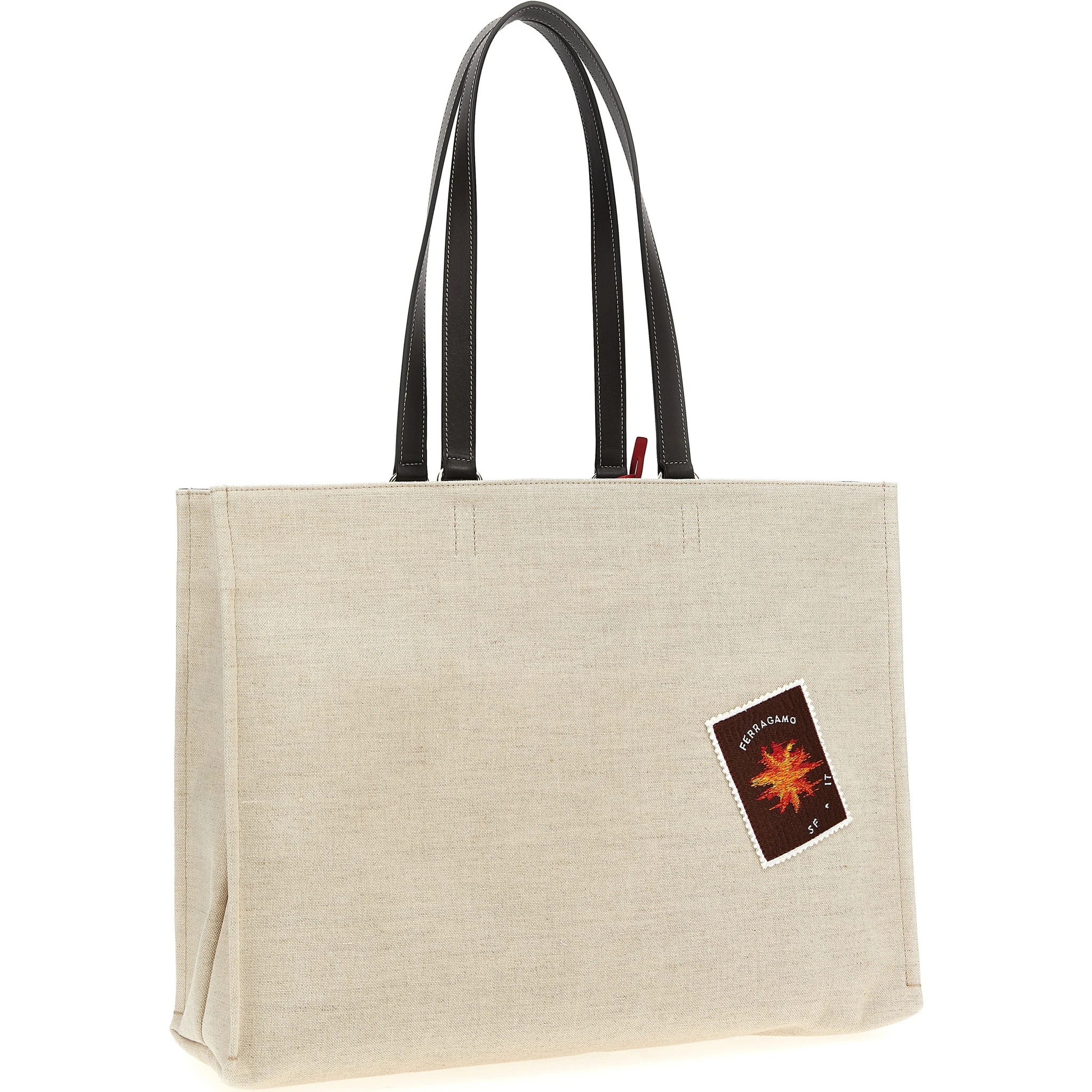 Beige Fabric Tote Bag
