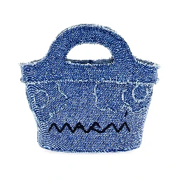 Blue Cotton Handbag