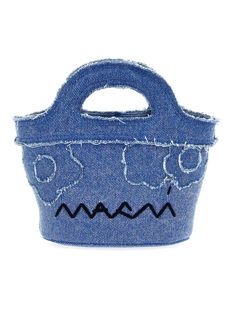 Blue Cotton Handbag