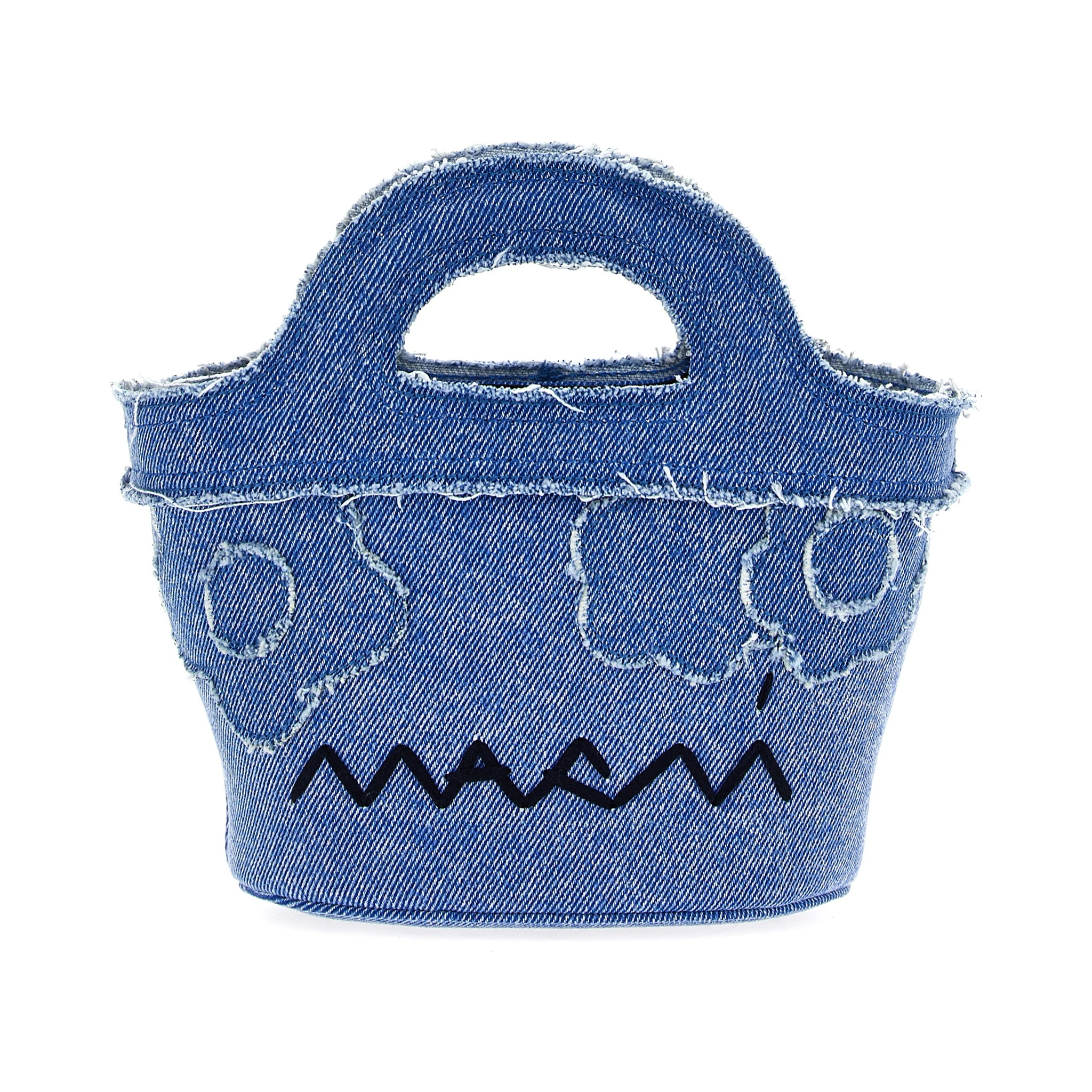 Blue Cotton Handbag
