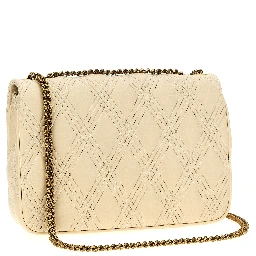 White Lamb Leather Shoulder Bag