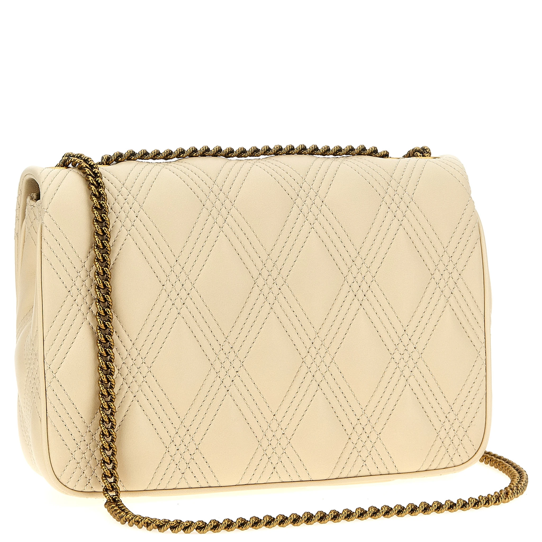 White Lamb Leather Shoulder Bag