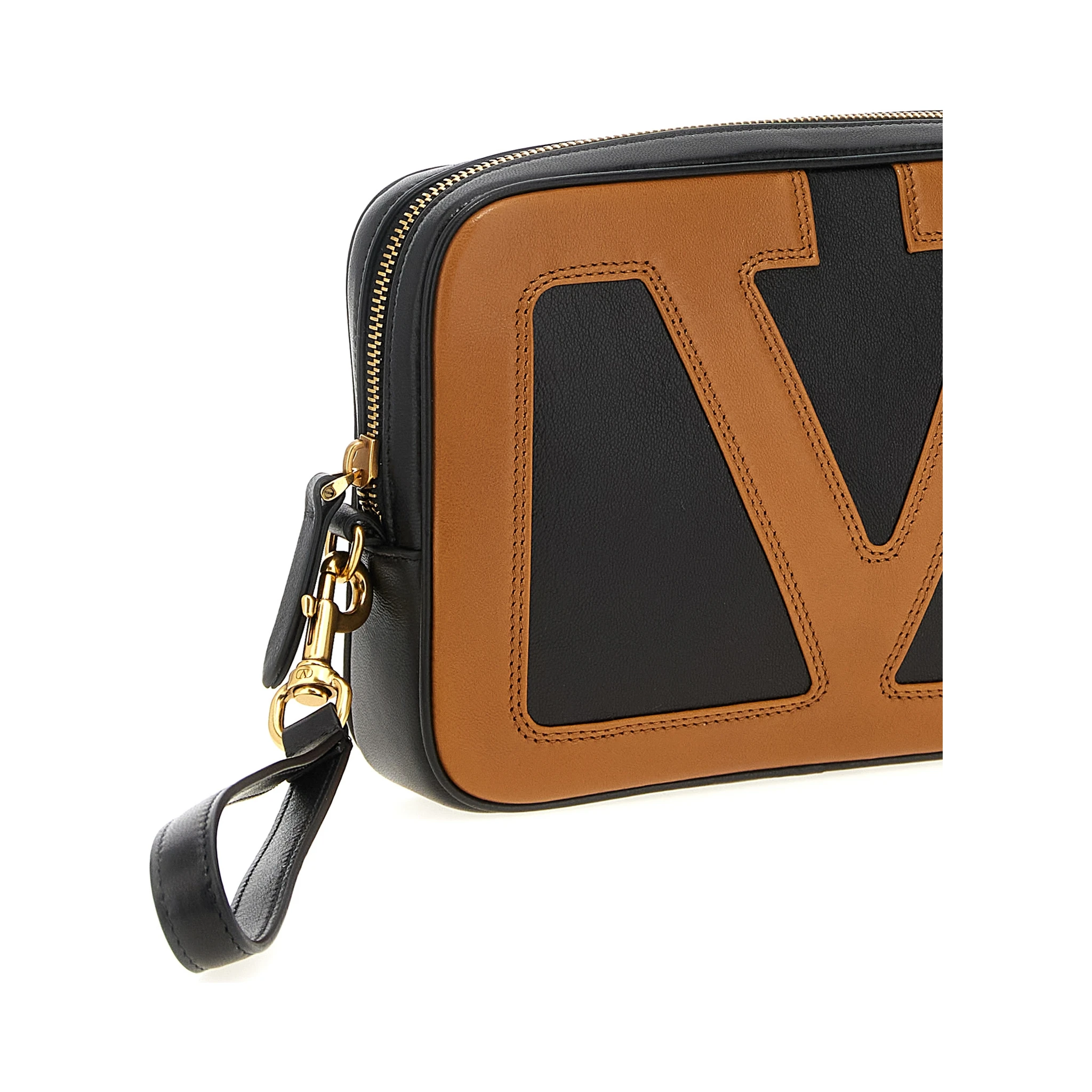 Multicolor Lamb Leather Clutch Bag
