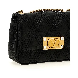 Black Lamb Leather Shoulder Bag