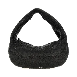 Black Calfskin Shoulder Bag