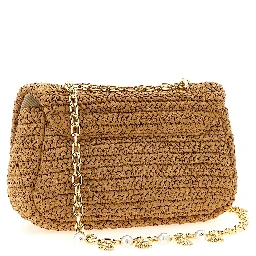 Beige Raffia Shoulder Bag