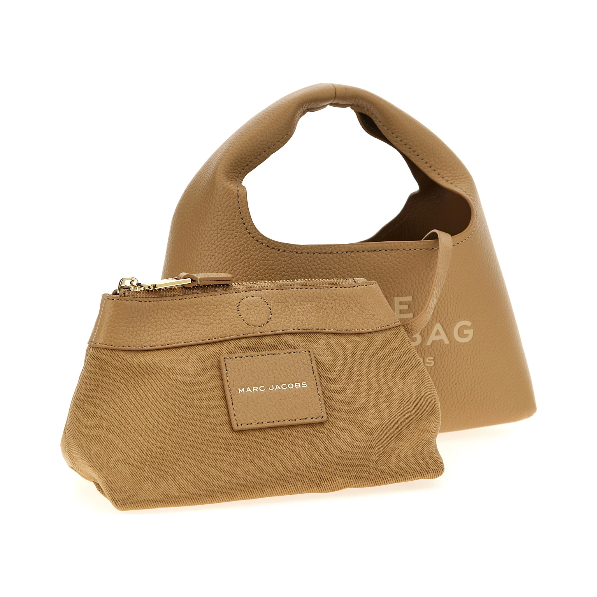 Beige Cowhide Handbag
