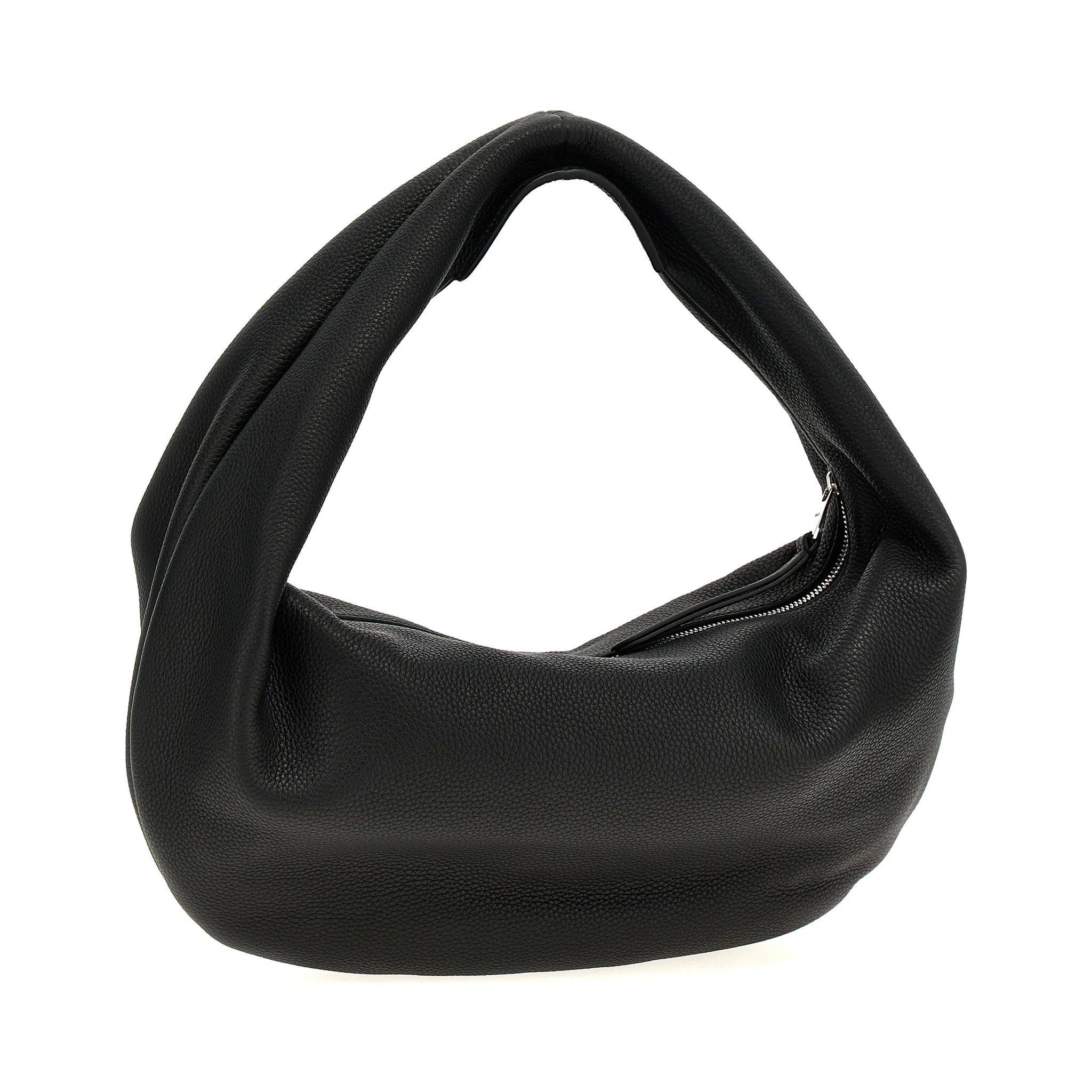 Black Calfskin Shoulder Bag