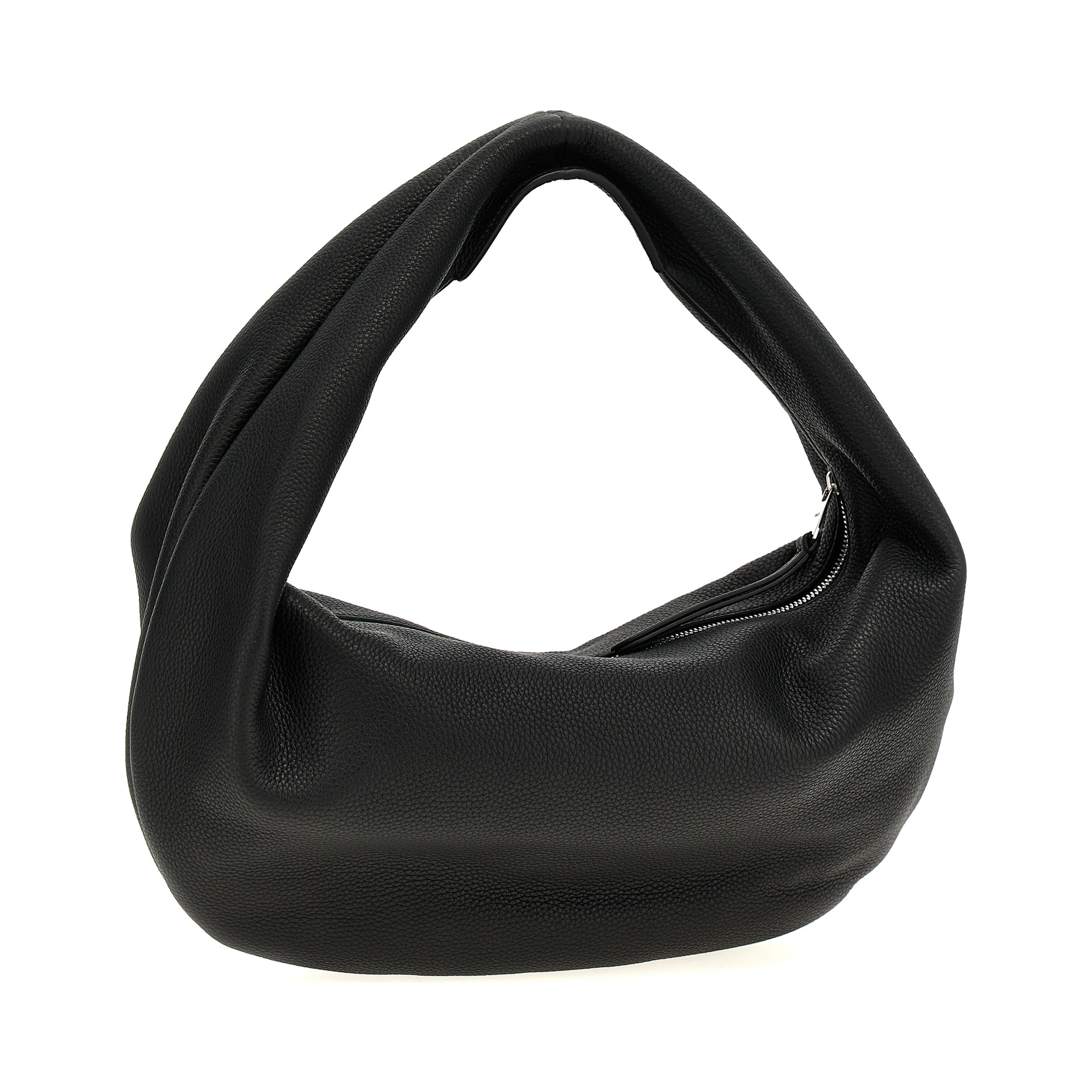 Black Calfskin Shoulder Bag