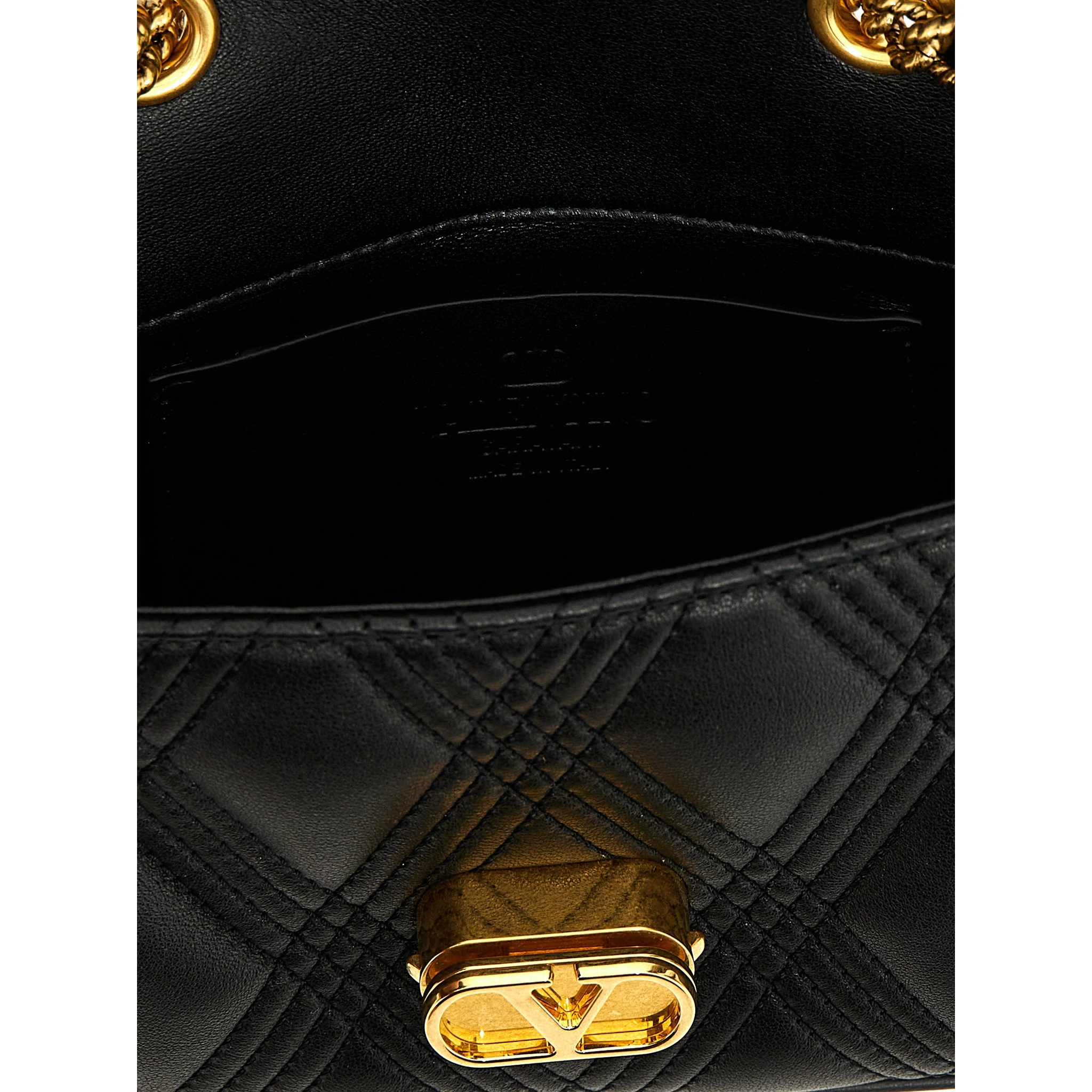 Black Lamb Leather Shoulder Bag