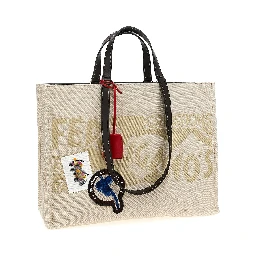 Beige Fabric Tote Bag