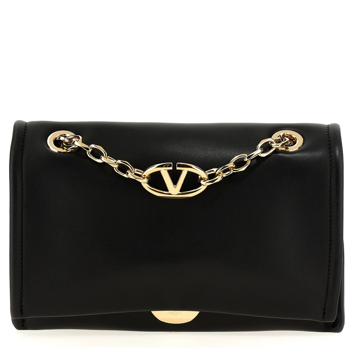 Black Lamb Leather Shoulder Bag