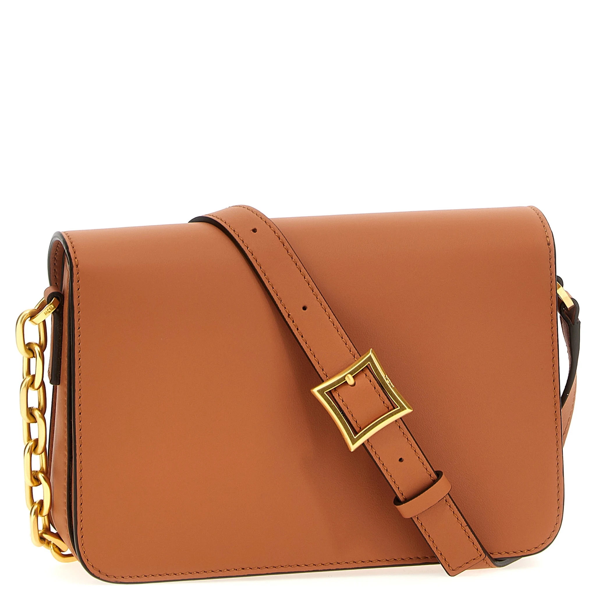 Brown Calfskin Crossbody Bag