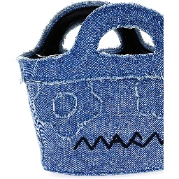 Blue Cotton Handbag