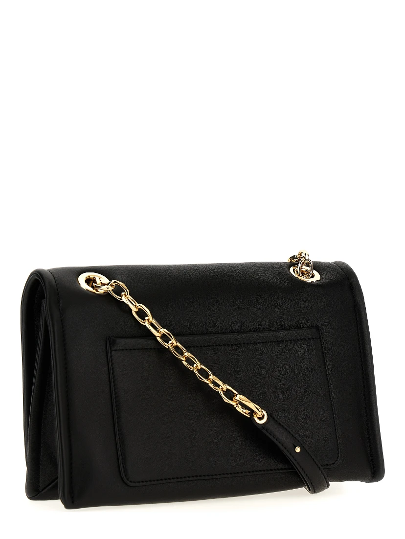 Black Lamb Leather Shoulder Bag