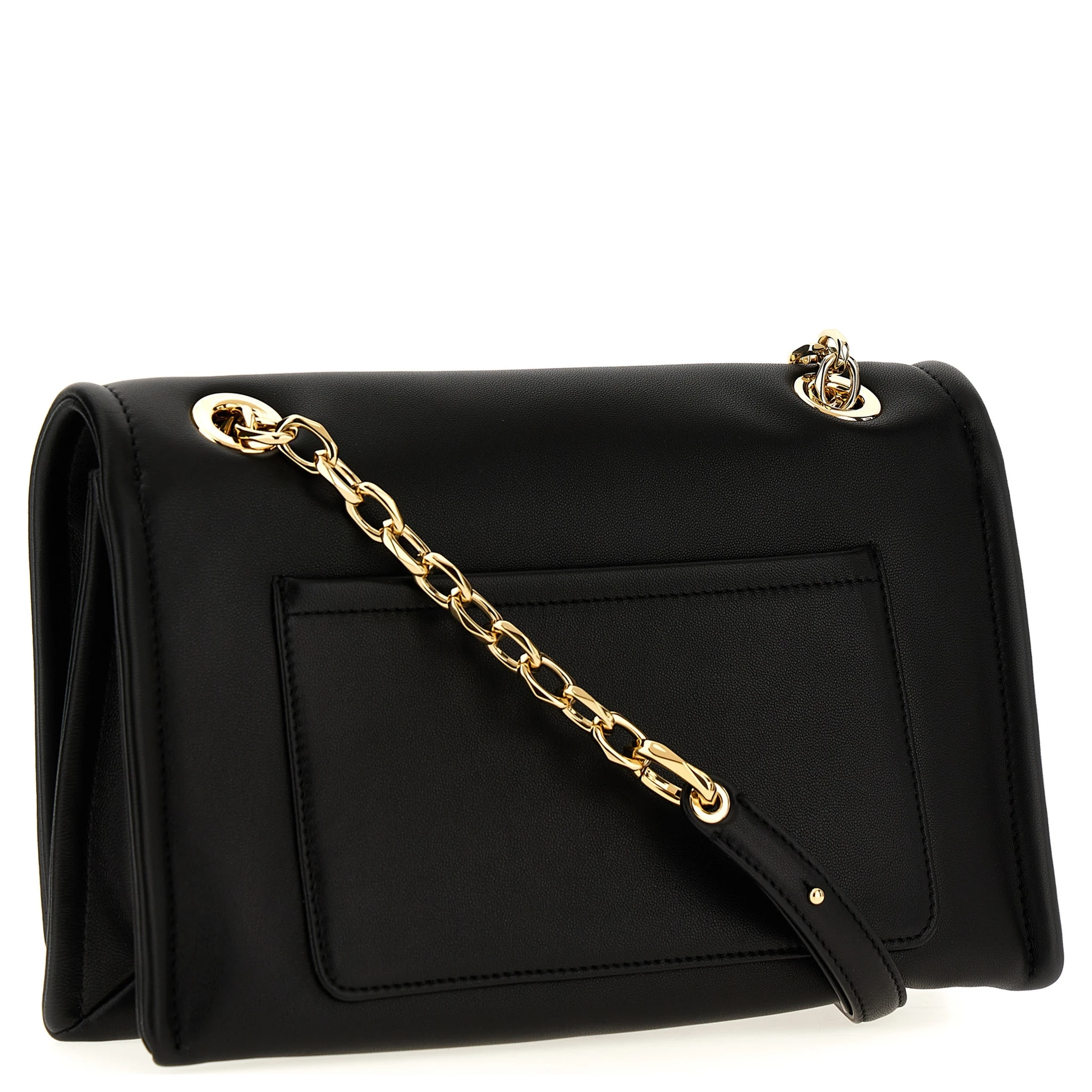 Black Lamb Leather Shoulder Bag