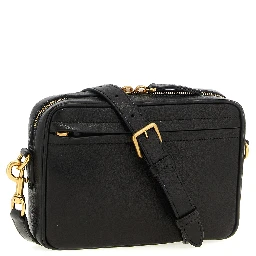 Brown Lamb Leather Crossbody Bag