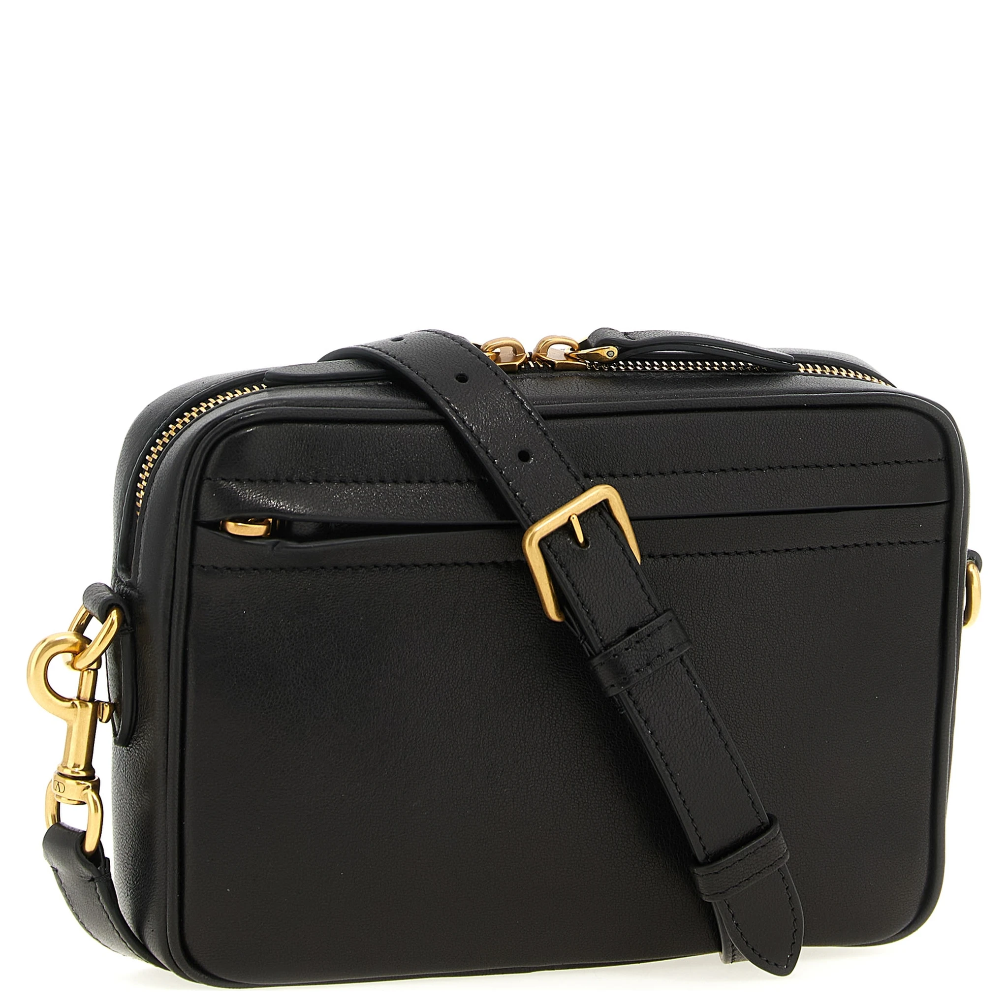 Brown Lamb Leather Crossbody Bag