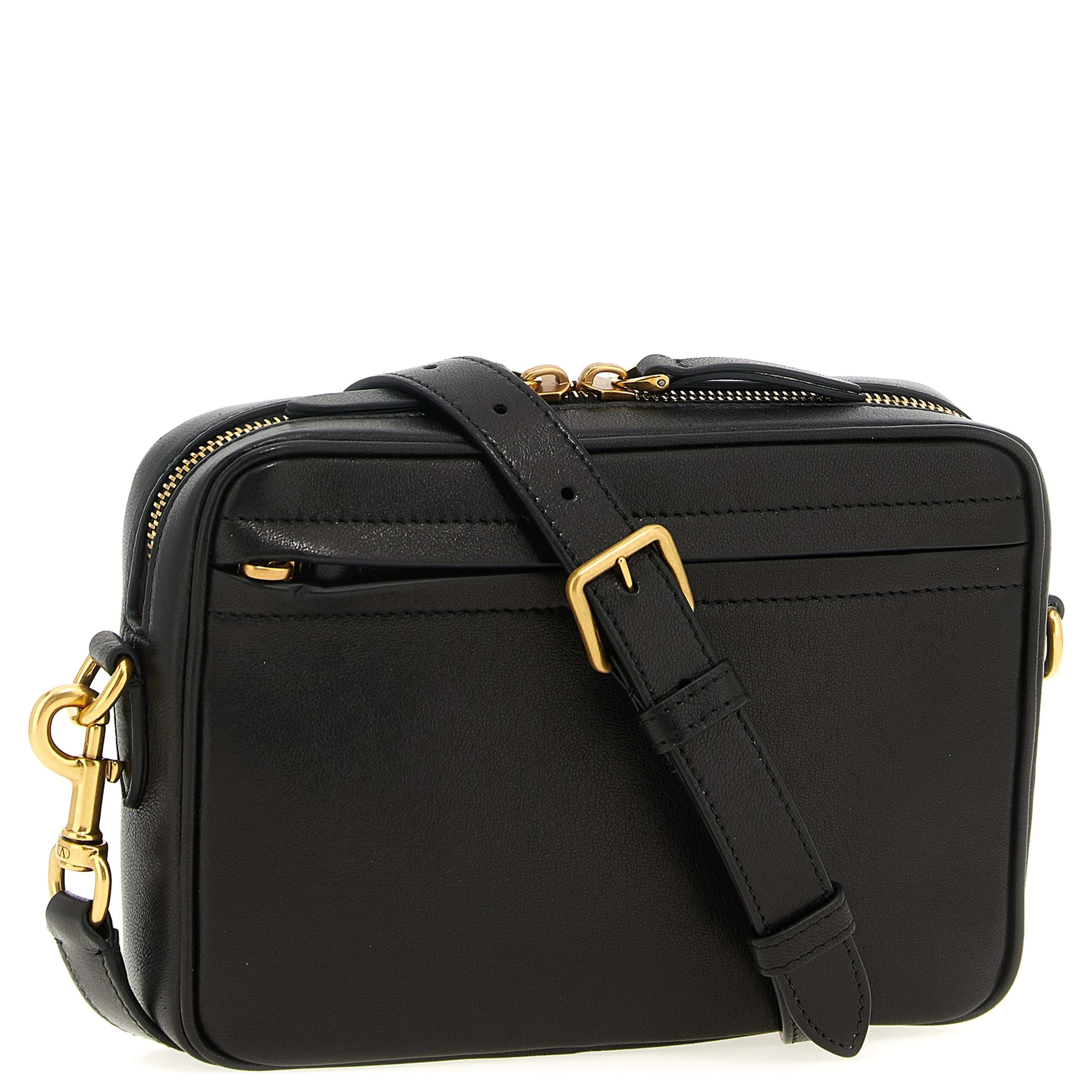 Brown Lamb Leather Crossbody Bag