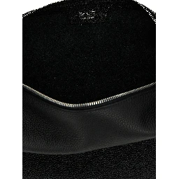 Black Calfskin Shoulder Bag