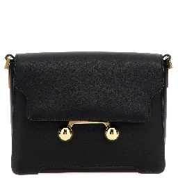 Black Calfskin Shoulder Bag