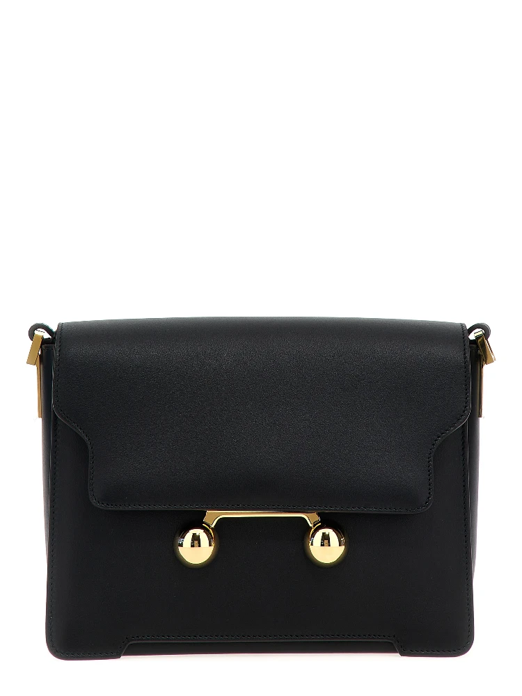Black Calfskin Shoulder Bag