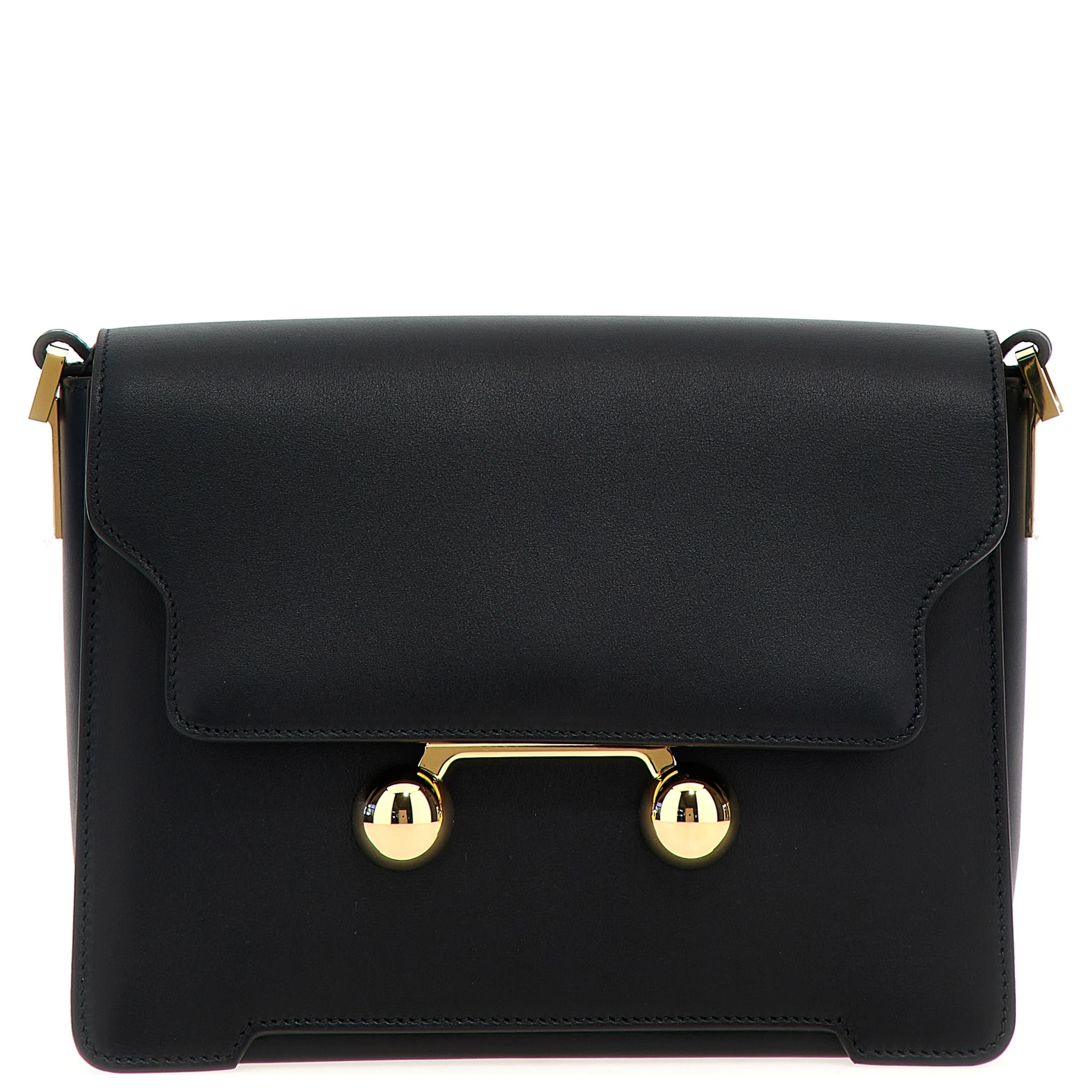 Black Calfskin Shoulder Bag