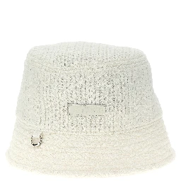 White Viscose Bucket Hat