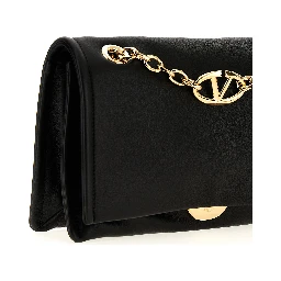 Black Lamb Leather Shoulder Bag