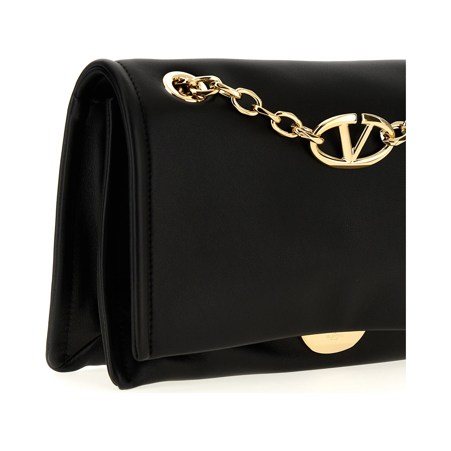 Black Lamb Leather Shoulder Bag