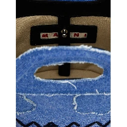 Blue Cotton Handbag