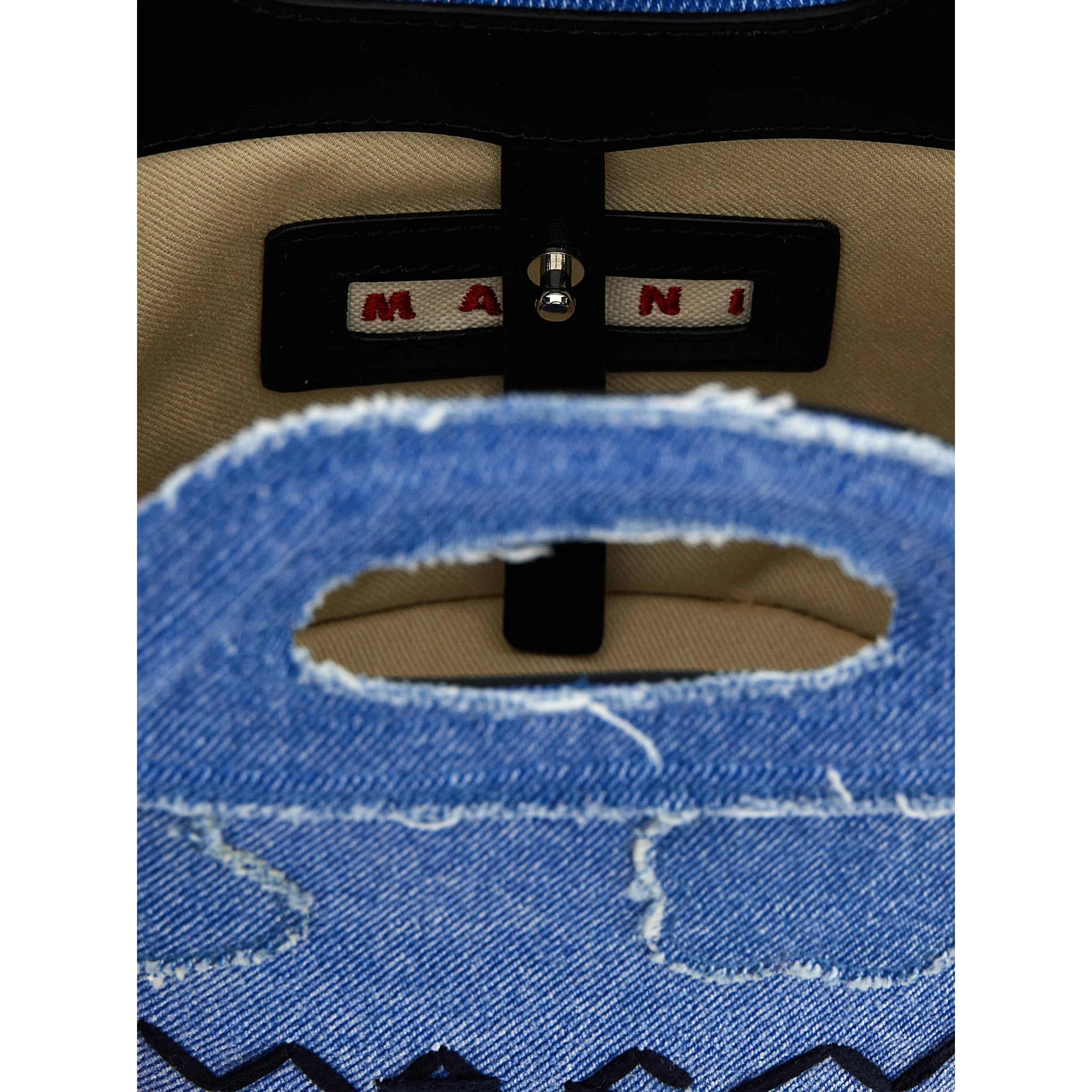 Blue Cotton Handbag