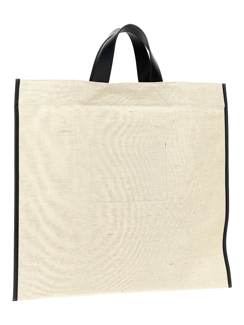 Bicolor Jute Tote Bag