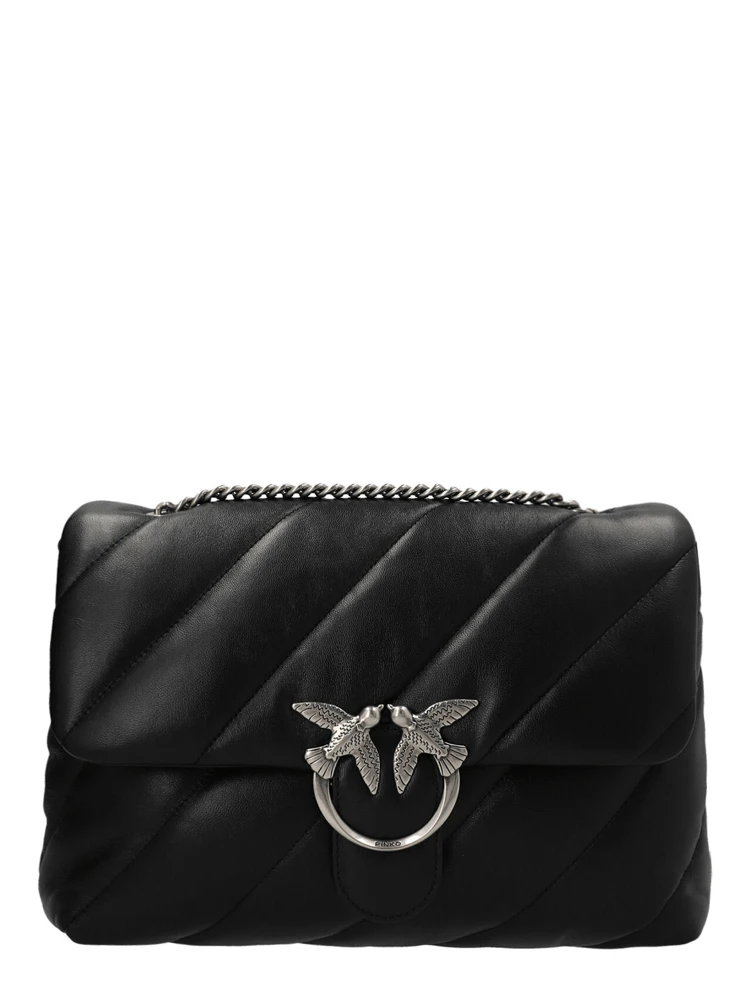 Black Lamb Leather Crossbody Bag