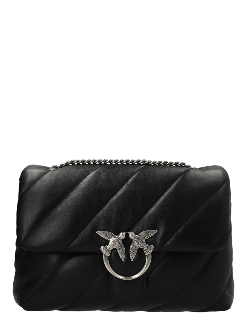 Black Lamb Leather Crossbody Bag
