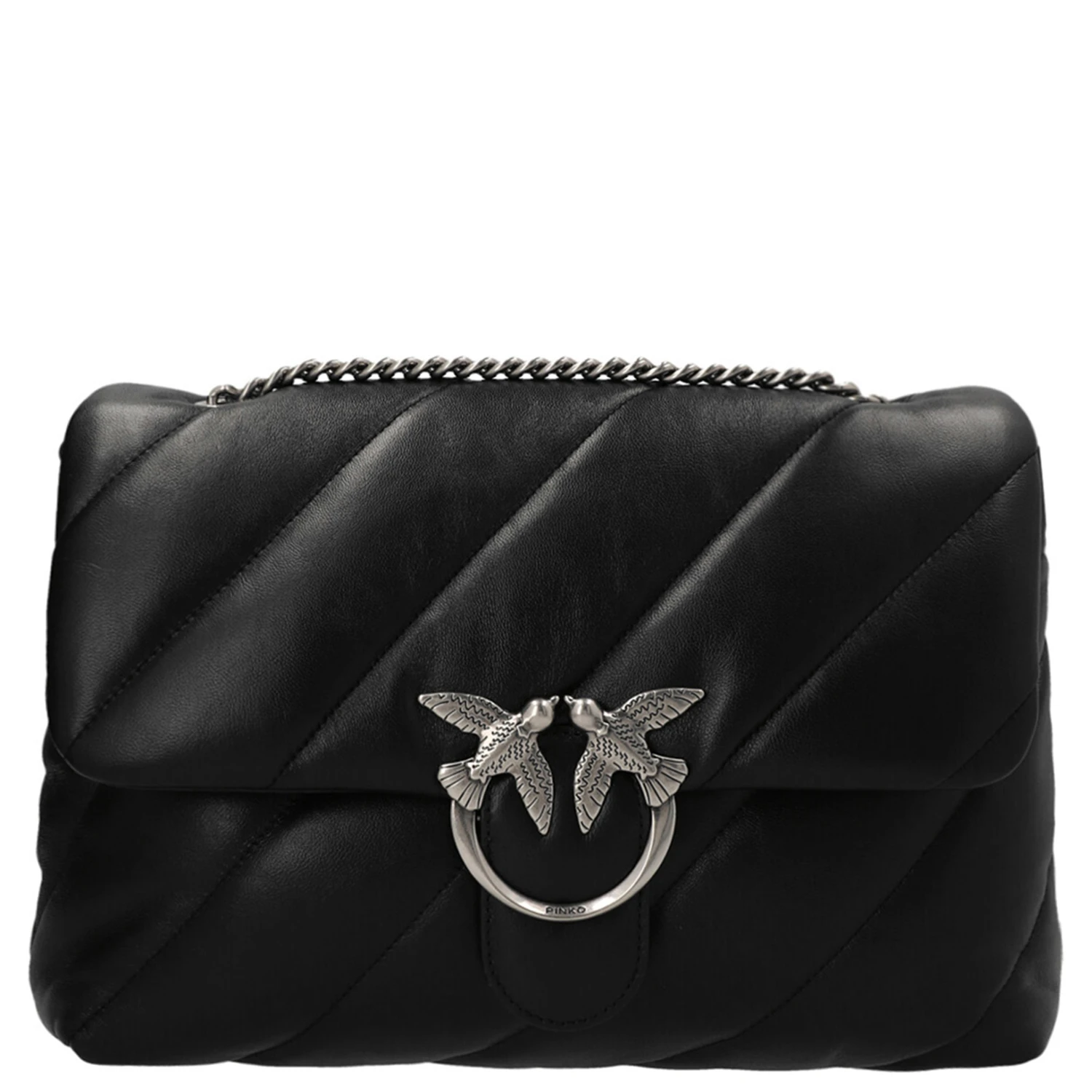Black Lamb Leather Crossbody Bag