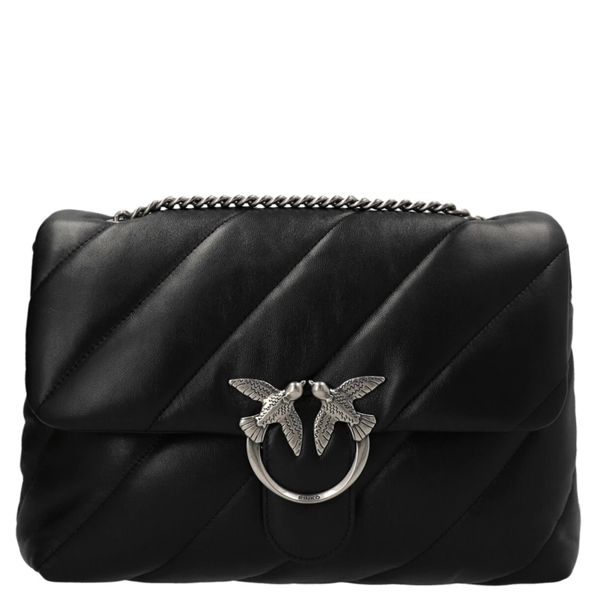 Black Lamb Leather Crossbody Bag