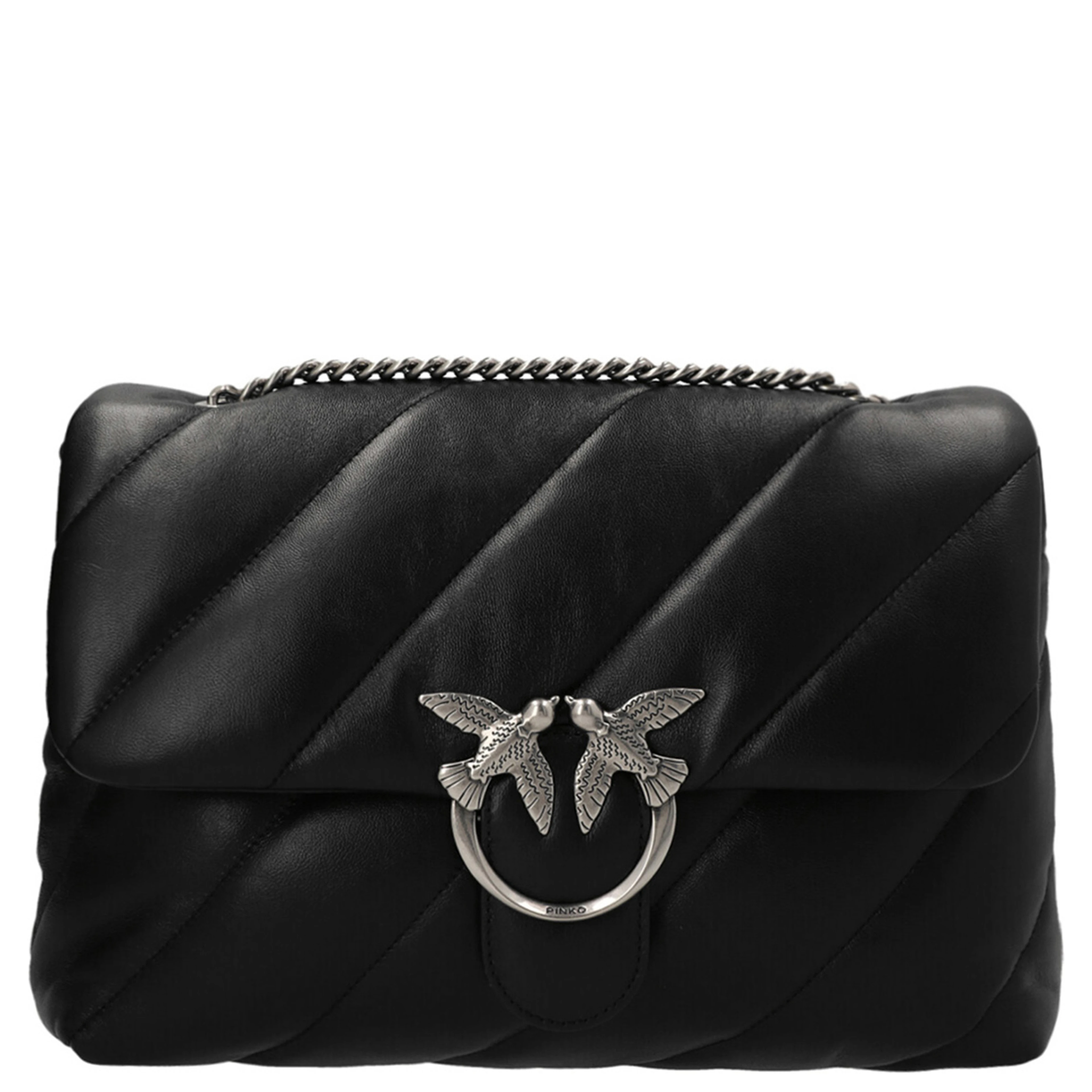 Black Lamb Leather Crossbody Bag