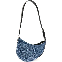 Blue Calfskin Shoulder Bag