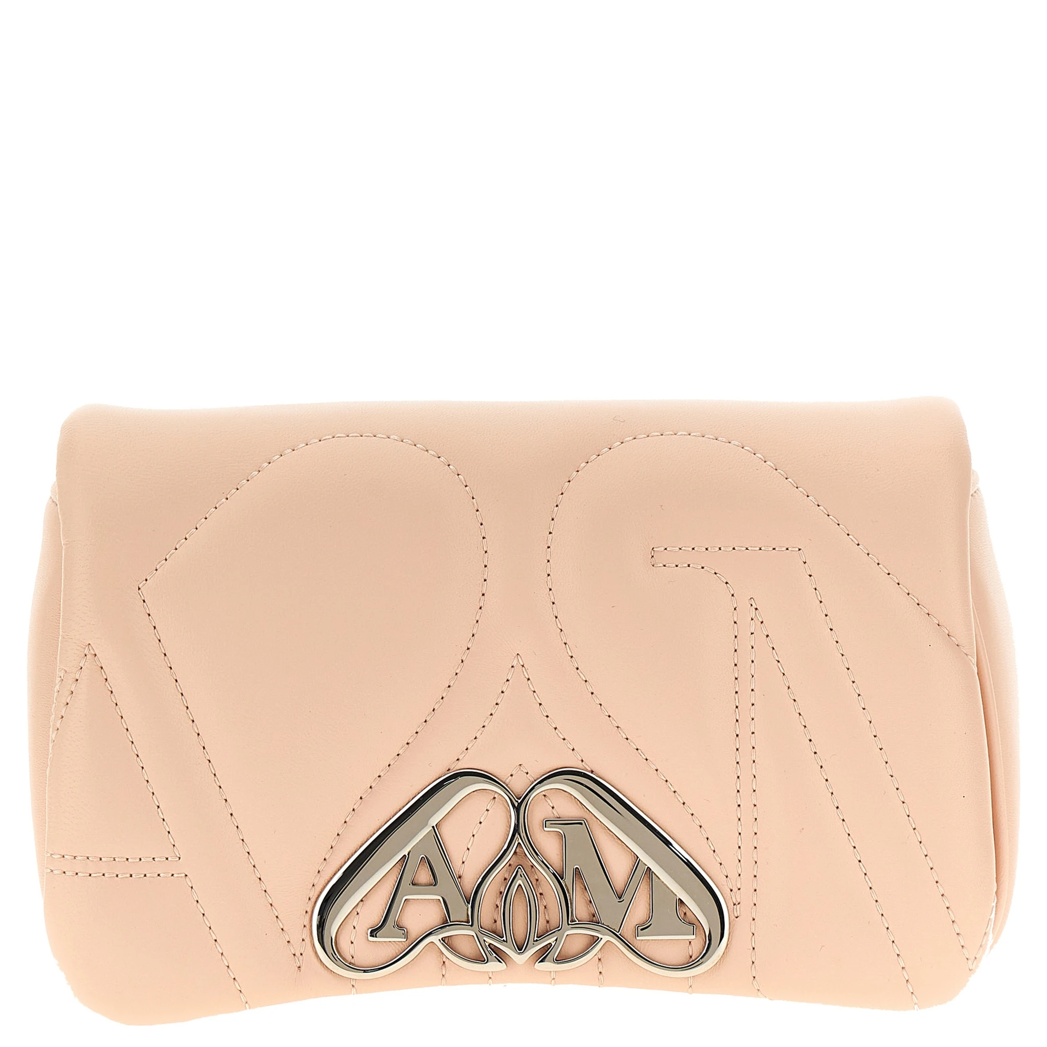 Beige Lamb Leather Crossbody Bag