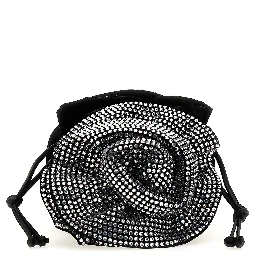 Black Viscose Crossbody Bag