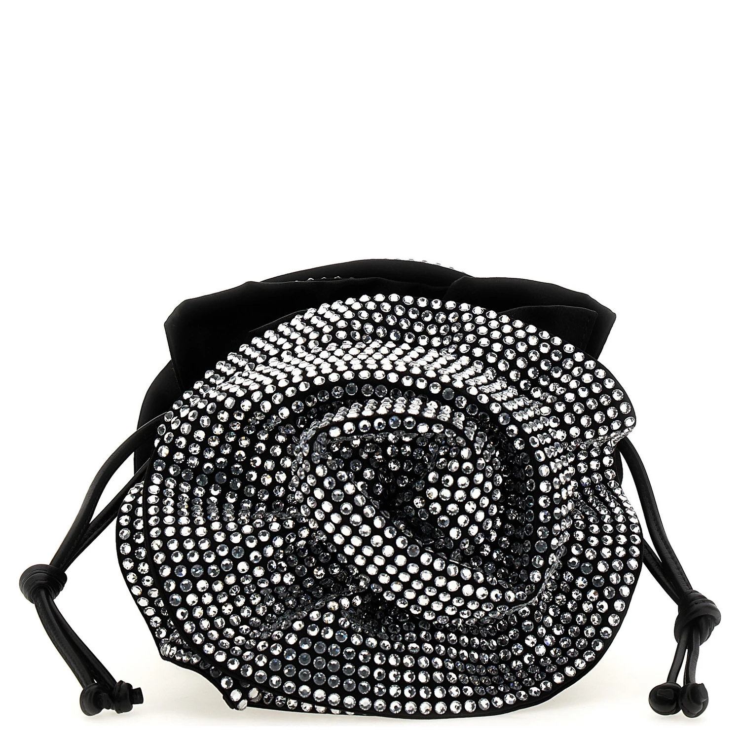 Black Viscose Crossbody Bag