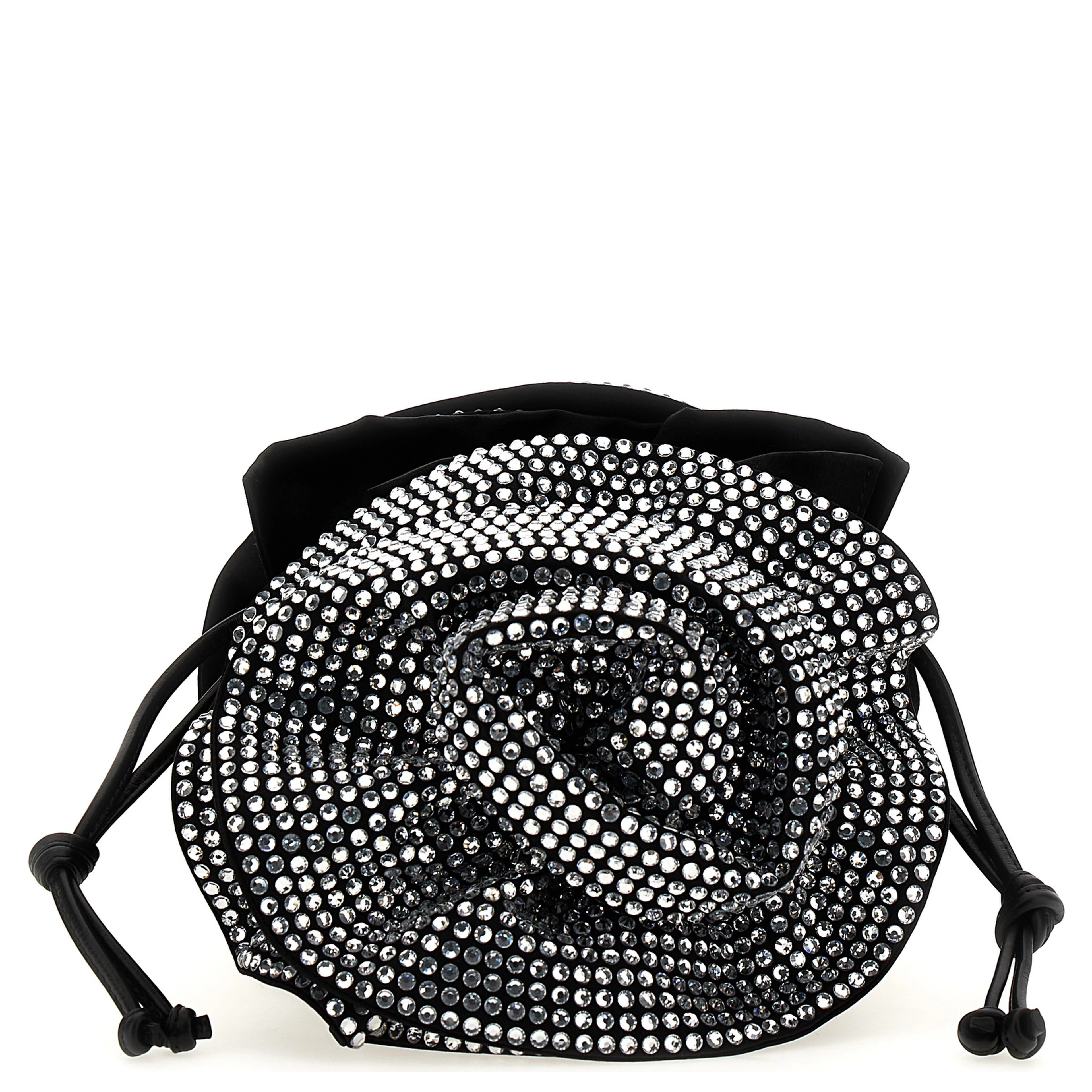 Black Viscose Crossbody Bag