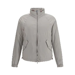 Gray Polyester Shell Jacket