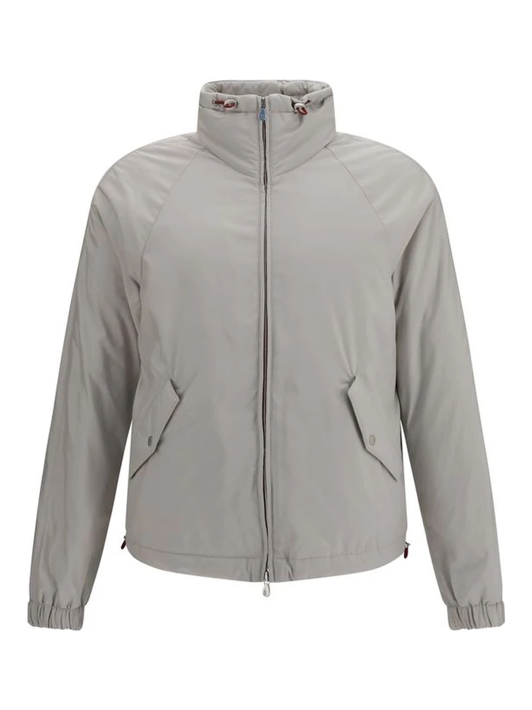 Gray Polyester Shell Jacket