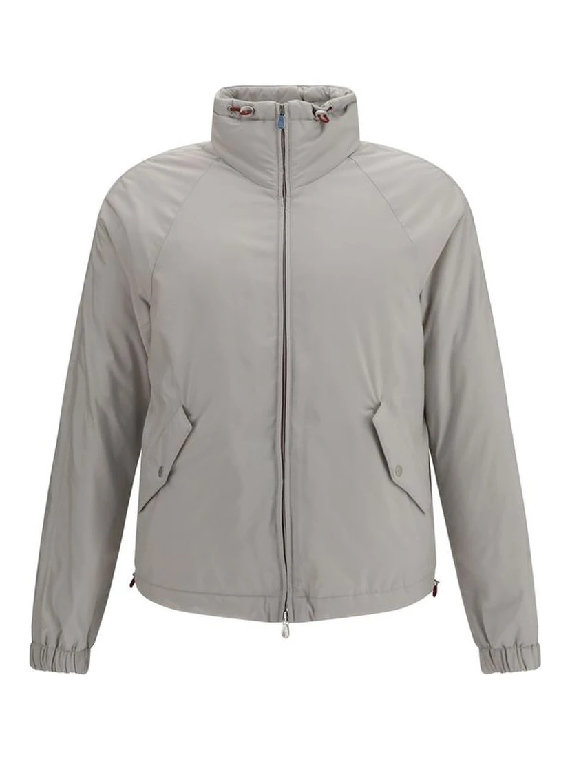 Gray Polyester Shell Jacket