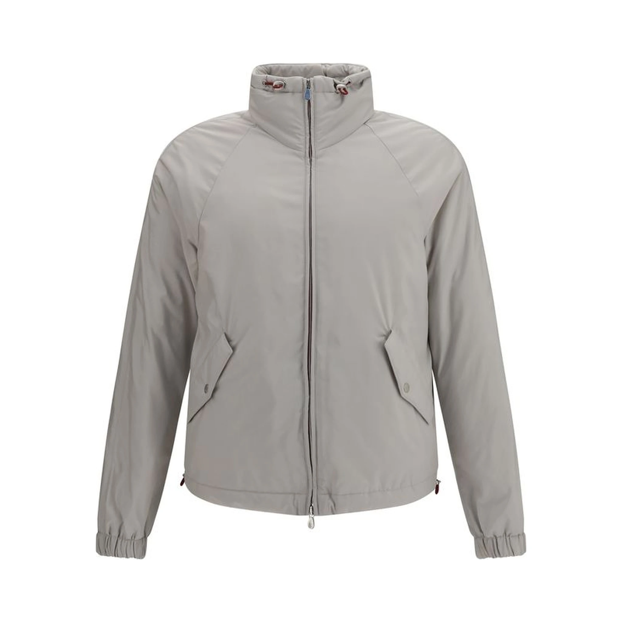 Gray Polyester Shell Jacket