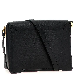Black Calfskin Shoulder Bag